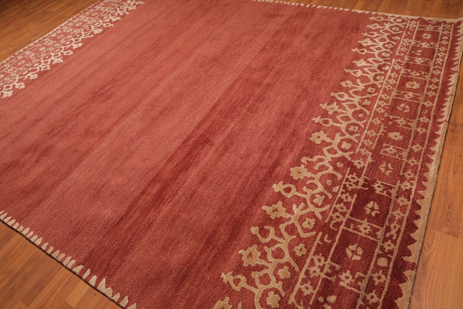 Desa Bordered Red Hand Tufted Wool Area 5×8 6×9 8×10 9×12 Luxury Home Decor Rug.