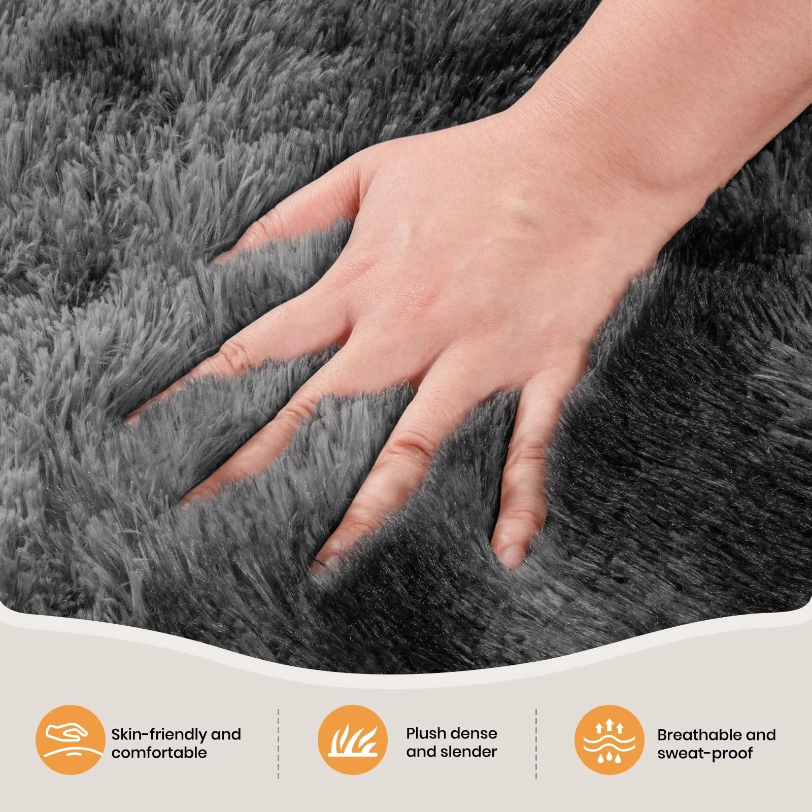 Soft Plush Area Rug – Large Non-Slip Shag Carpet for Living Room & Bedroom