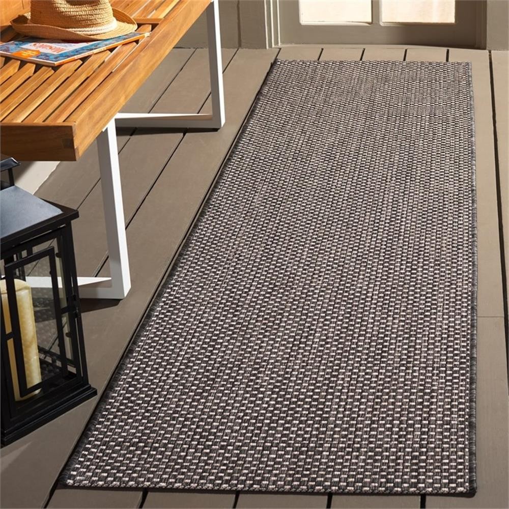Pemberly Row 2’3″ x 14′ Extended Runner Rug in Black and Beige