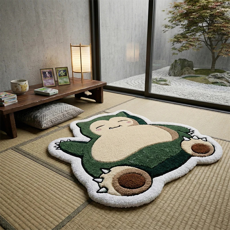 Snorlax Pokemon Anime Rug Soft Plush Gaming Room Carpet Decor Non-Slip Floor Mat
