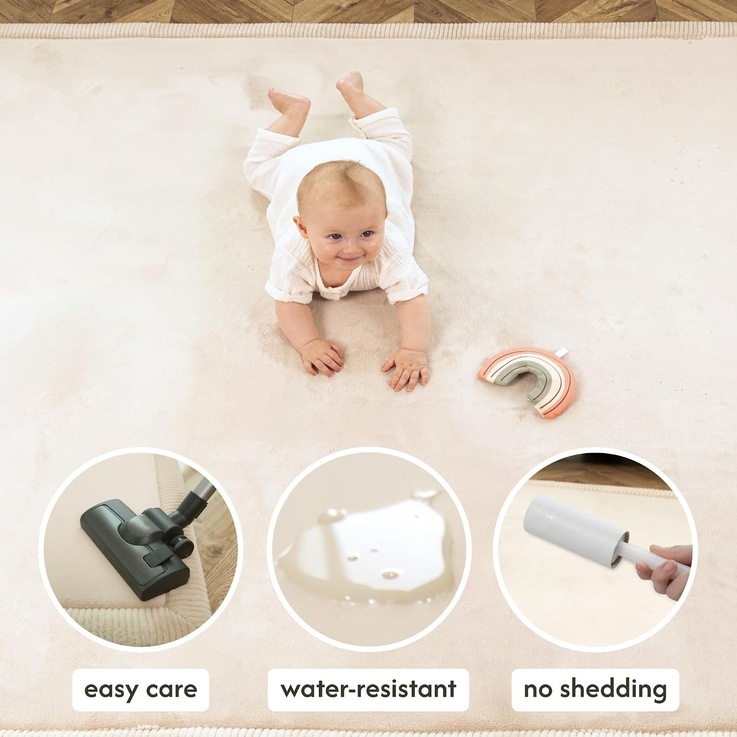 Luxury Coral Velvet Mat 60” x 80” – High-Density Foam, Non-Slip, Water-Resistant