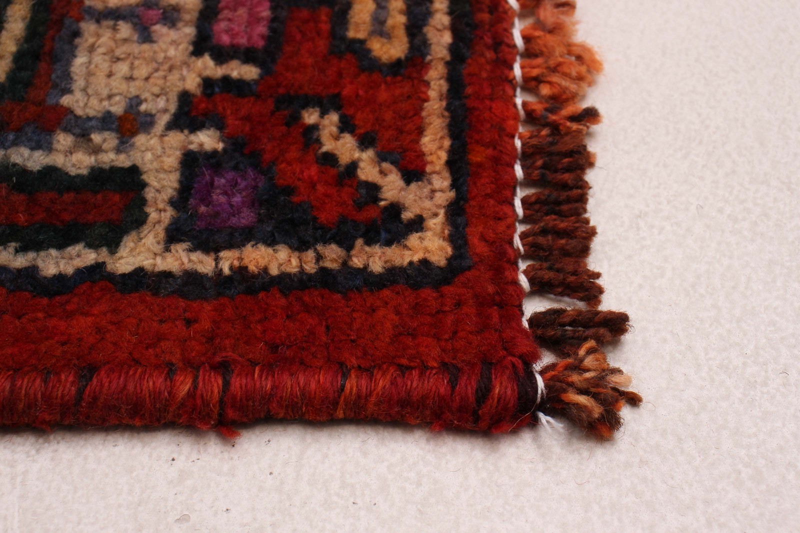 Vintage Hand-knotted Runner Rug 4’3″ x 13’4″ Traditional Oriental Wool Carpet