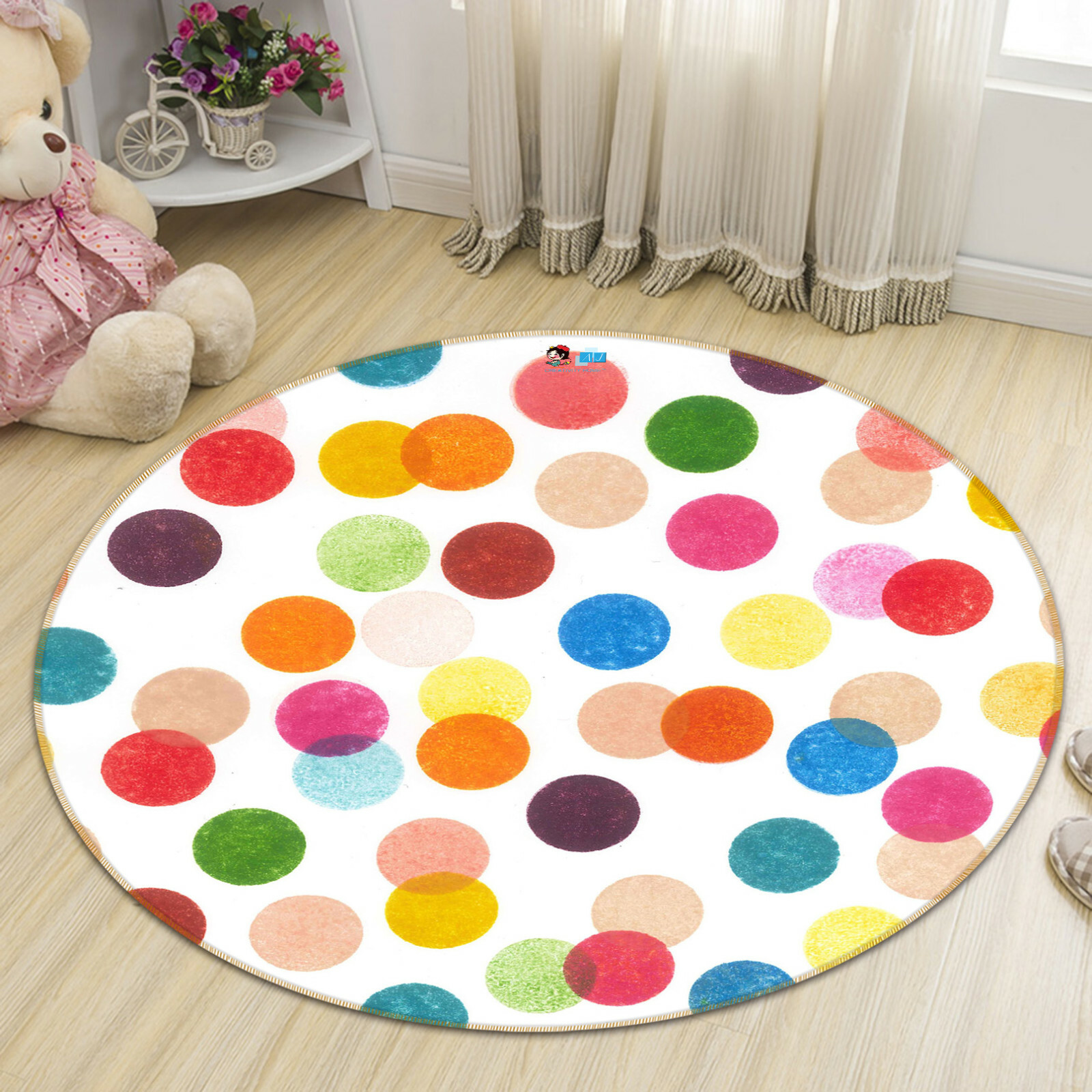3D Color Circle ZHUA939 Game Non Slip Rug Mat Photo Carpet Zoe