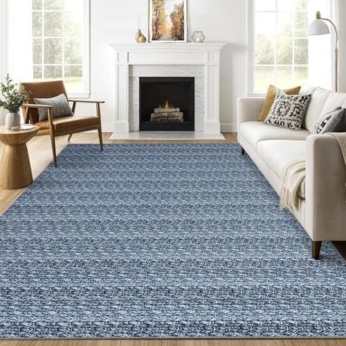Area Rug 5×7 Braided Print Rug Machine Washable Rug Solid Printed Textured