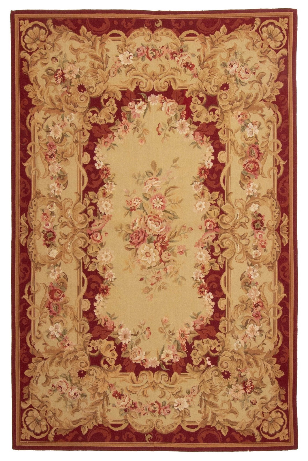 Vintage Hand Woven Area Rug 3’10” x 5’10” Traditional Wool Oriental Carpet