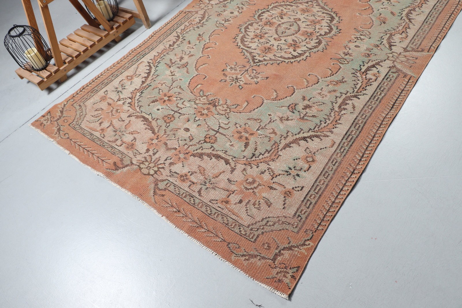Vintage Rug, Large 5,3×9,1 ft Turkish Rug, Red Moroccan Wool Rug