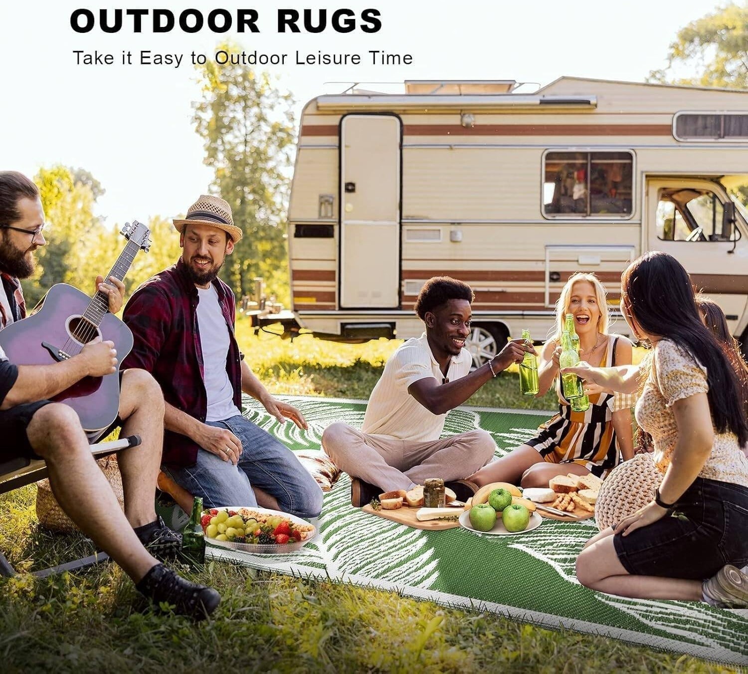 Alfombra De Paja De Plástico Para Exteriores, Ideal Para Camping, Picnic Y Playa