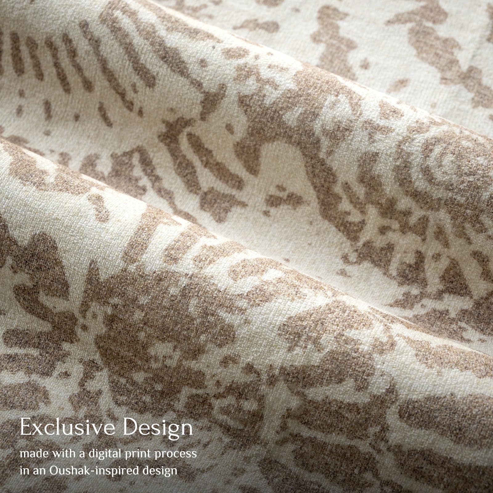 BLISSA Dining Room Rugs for Under Table 6×9 Taupe Washable Living Room Area …