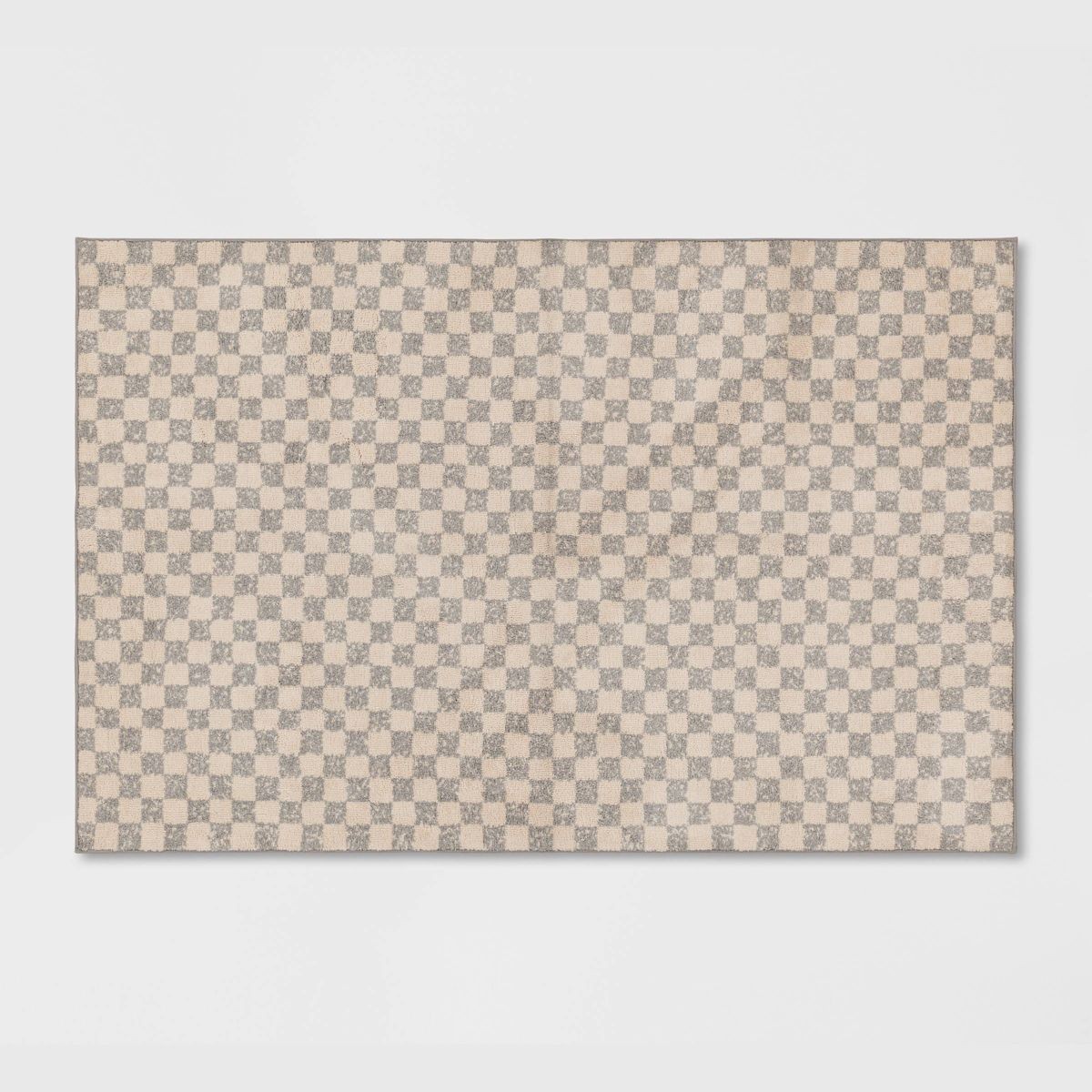 2’6″x4′ Washable Checkerboard Plush Accent Rug – Threshold™: Indoor