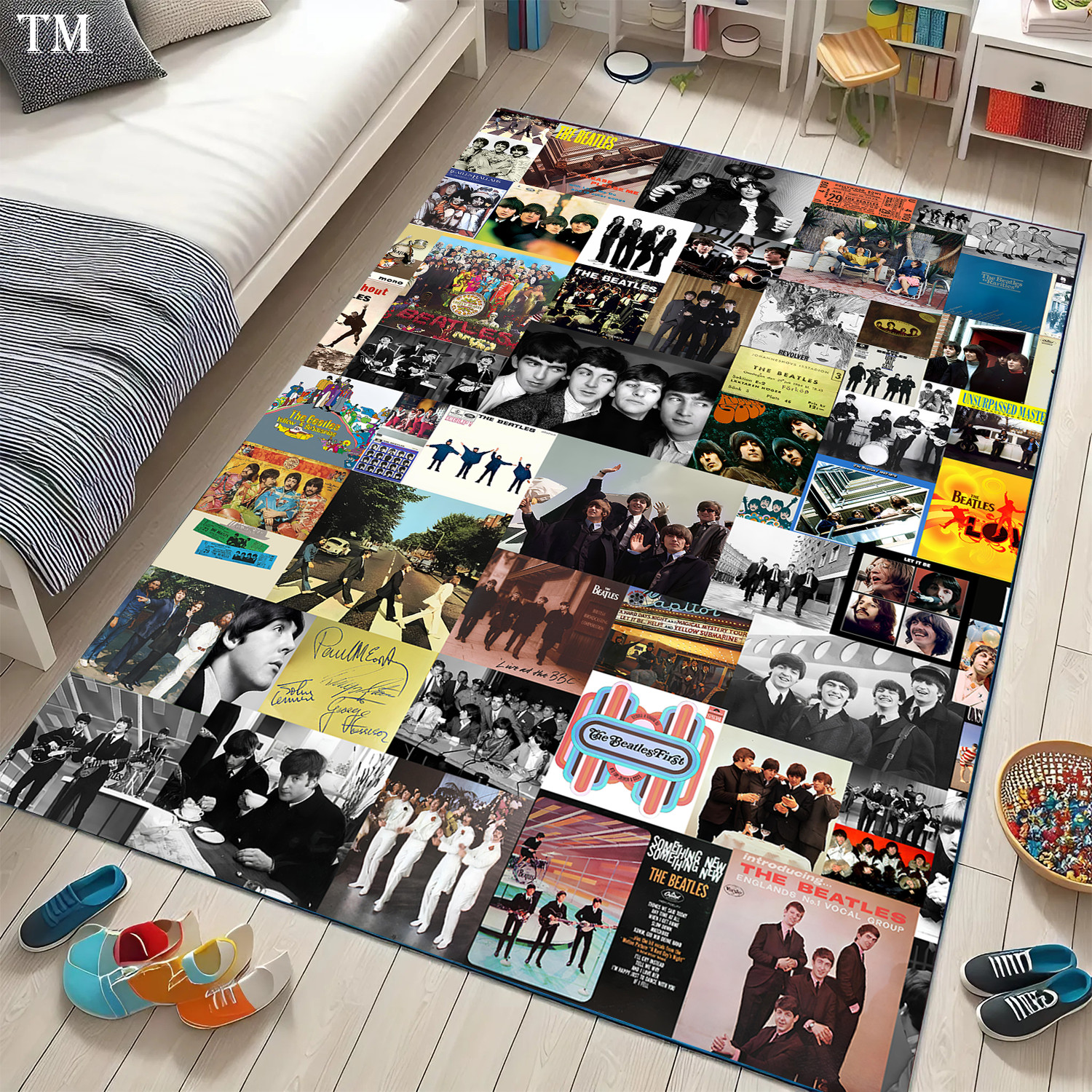 Astra Classic 1960s Album Cover Carpet – Vinyl Record Nostalgia Room Decor