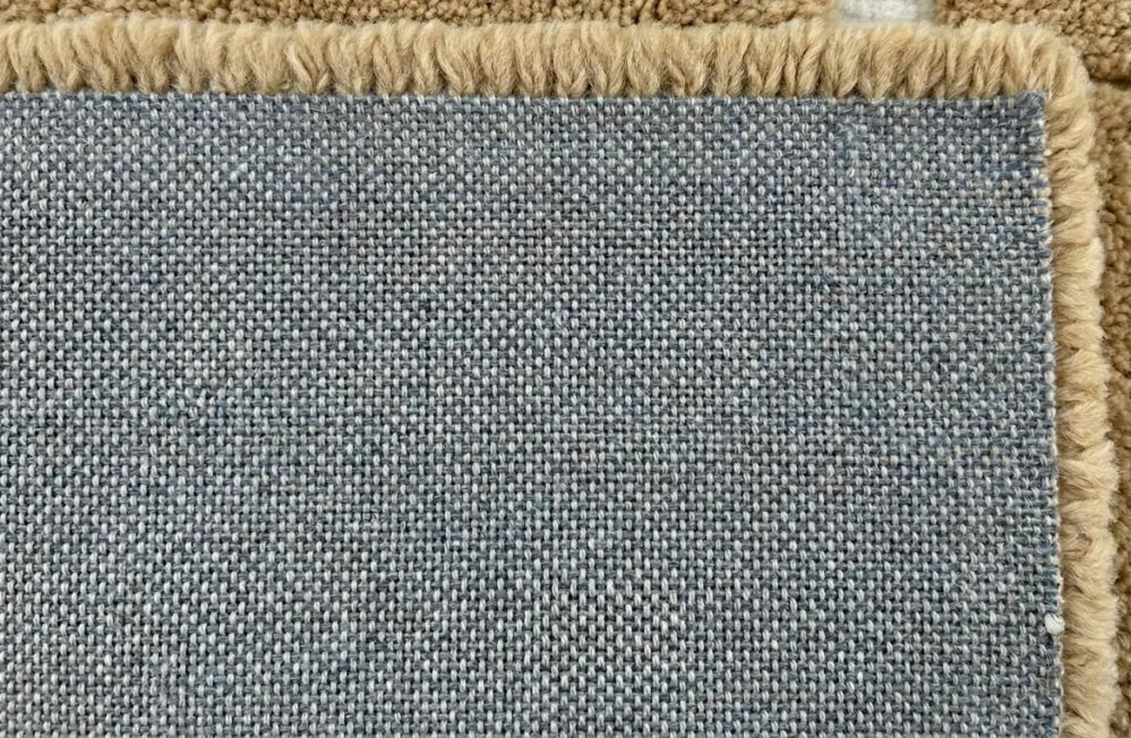 Luxury Hand Tufted Wool Rug Beige Modern Minimal Grid Area Rug, Soft Handmade