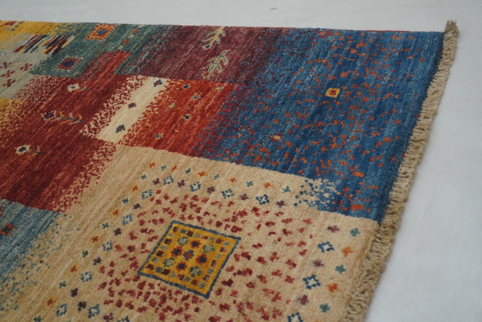 3×4 ft Multicolor Gabbeh Afghan Hand Knotted Tribal Area Rug