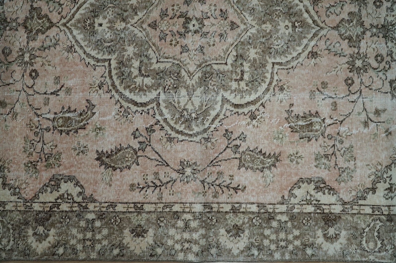 VINTAGE TURKISH RUG, Area Rug, Boho Rug, Pink Rug, Carpet, 6.00×9.32 ft. H-2359