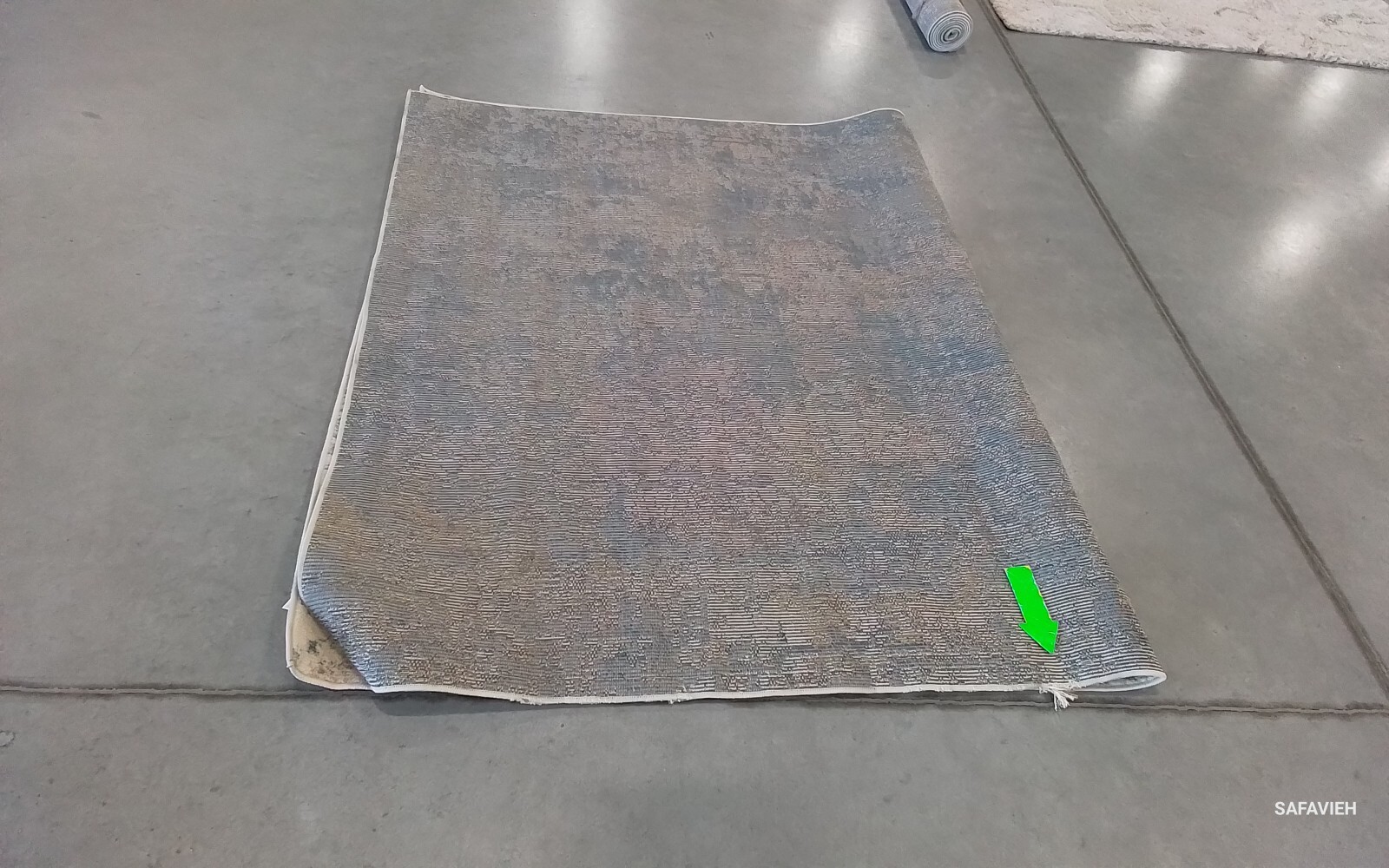 TEAL / GOLD 6′-0″ x 9′-0″ Damaged Binding Rug Reduced Price 1172761353 MAD453K-6