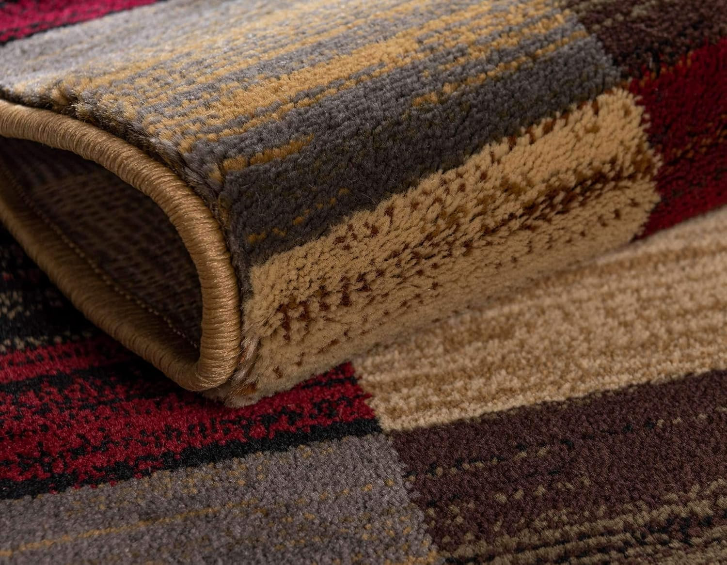 Gava Barista Collection 5’3″ x 8′ Multi/Brown Rectangle Area Rug