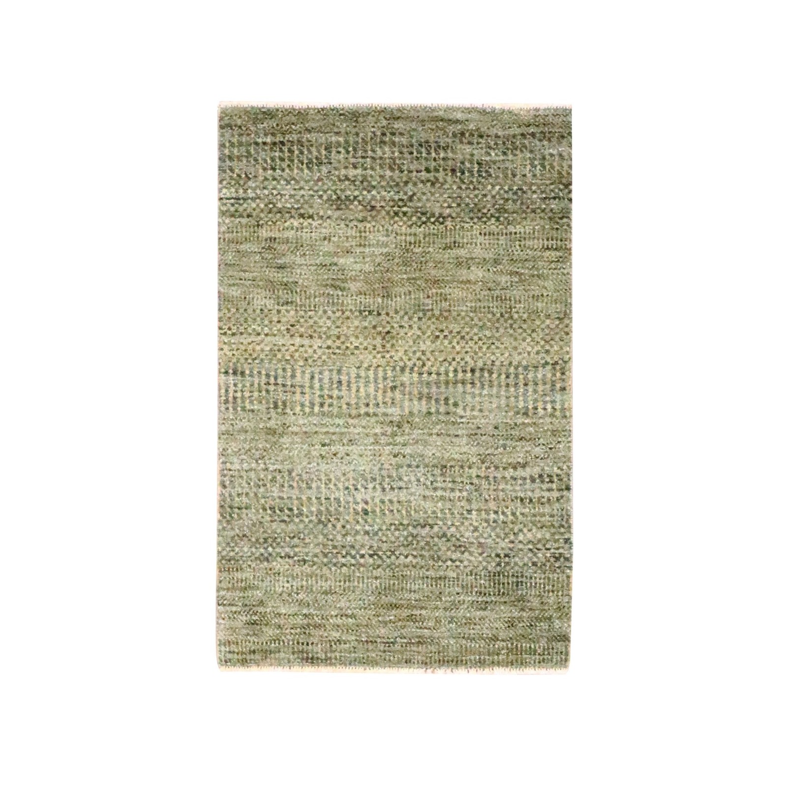 2′ x 3′ Brown Grass Design Hand Knotted Mat Oriental Small Wool Rug R76513