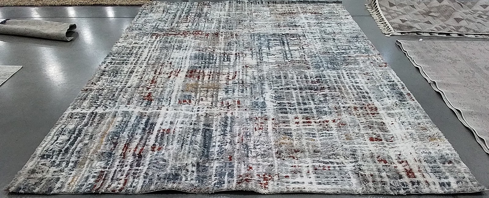 BLUE RUST IVORY 9′-0″ x 12′-0″ Back Stain Rug Reduced Price 1172791223 BER569A-9