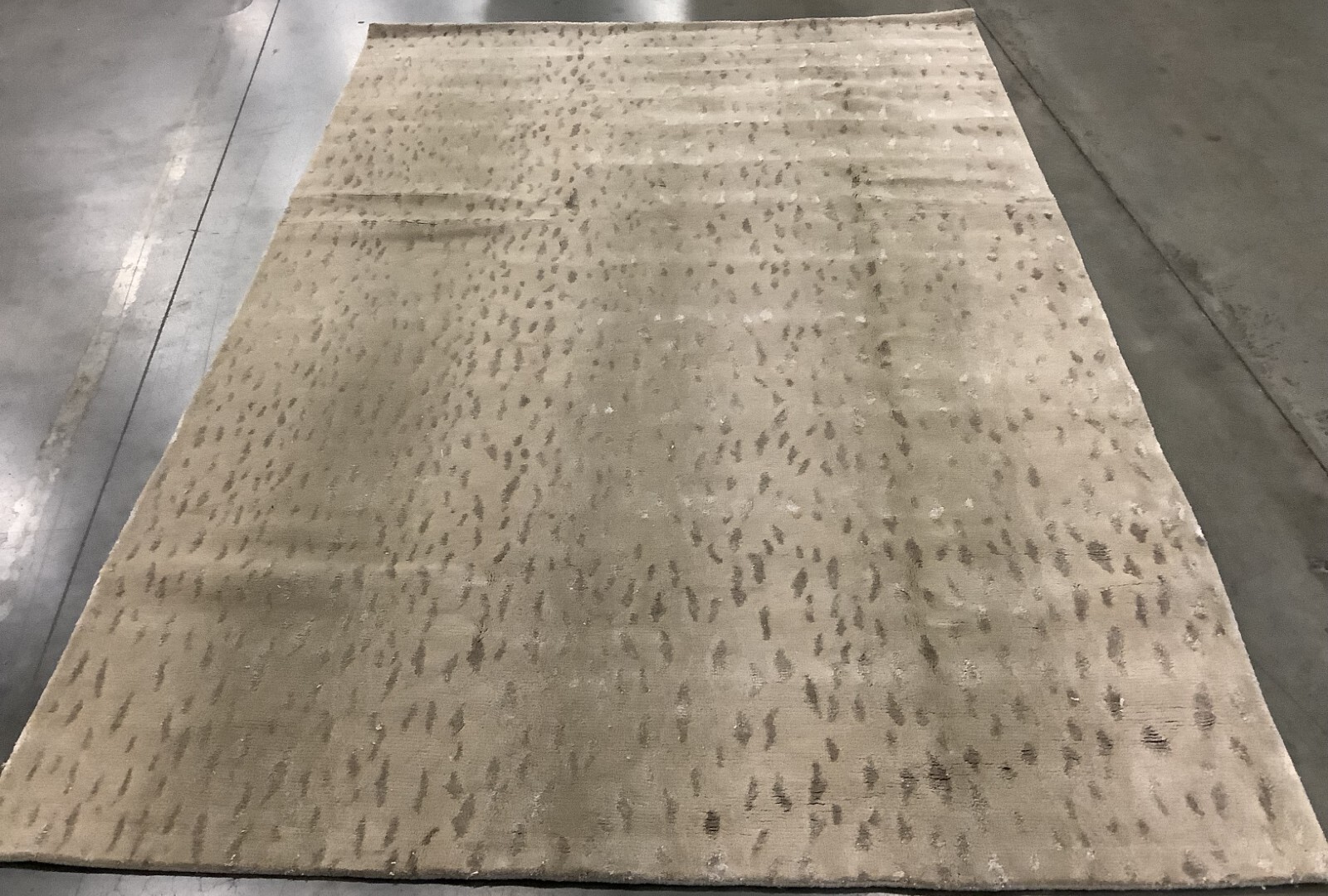 LIGHT BEIGE / CAMEL 6′ X 9′ Stained Rug, Reduced Price 1172669174 TB250E-6