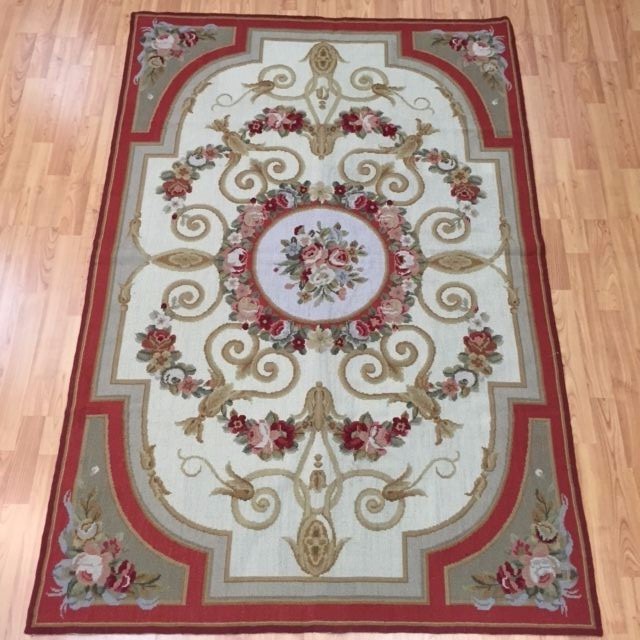 4′ x 6′ New Chinese Aubusson Needle Point Oriental Rug – Hand Made – 100% Wool