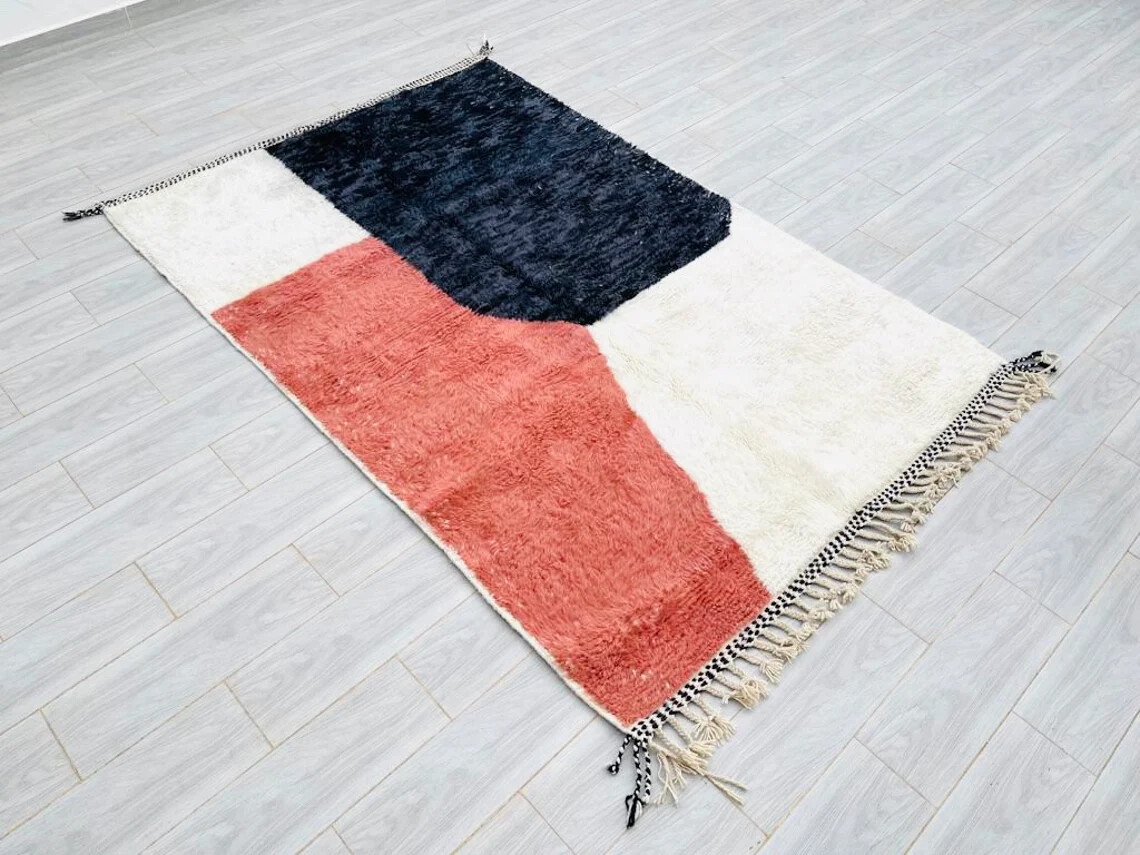Moroccan rug, beni ourain rug, colorful rug,Moroccan rug, handmade rug, abstract