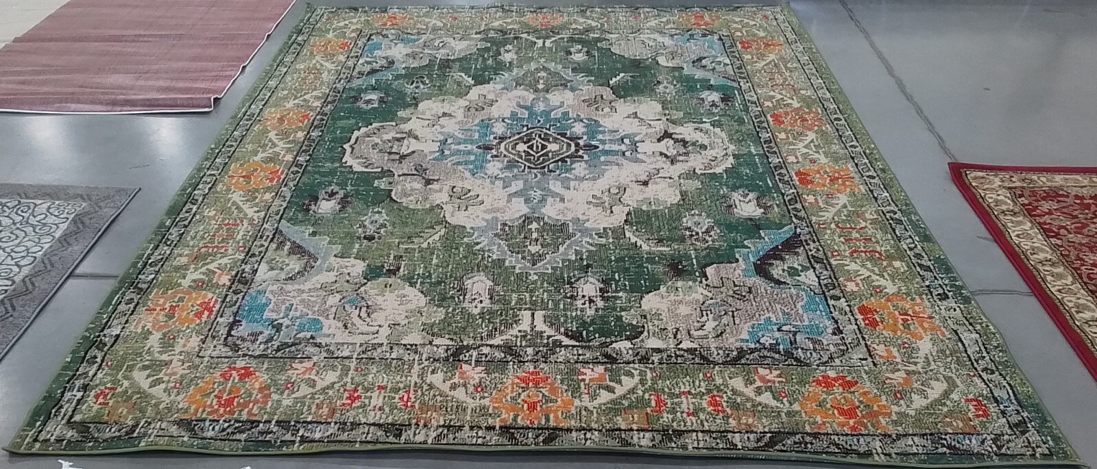 FGREEN / LBLUE 8′-0″ x 10′-0″ Flaw in Rug Reduced Price 1172769835 MNC243F-810