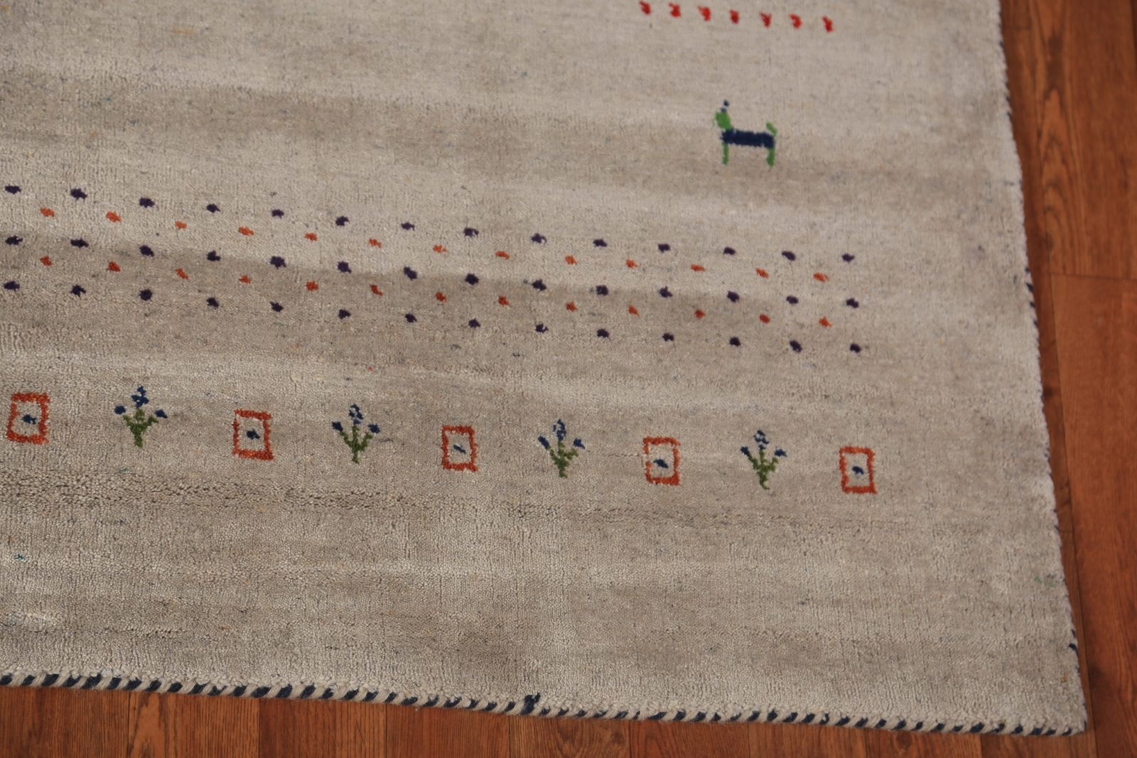 Handmade Gabbeh Solid Design Wool Modern Area Rug – Exceptional Comfort” 6×8 ft