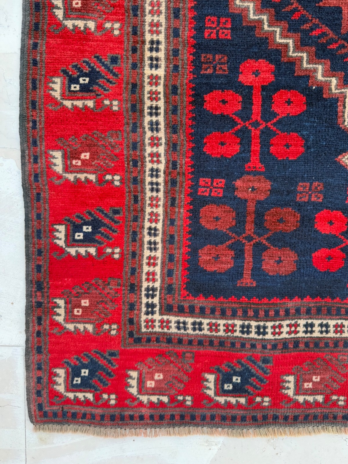Vintage Fabulous Hand Knotted Turkey Wool Rug Floor Area 173×102 Cm