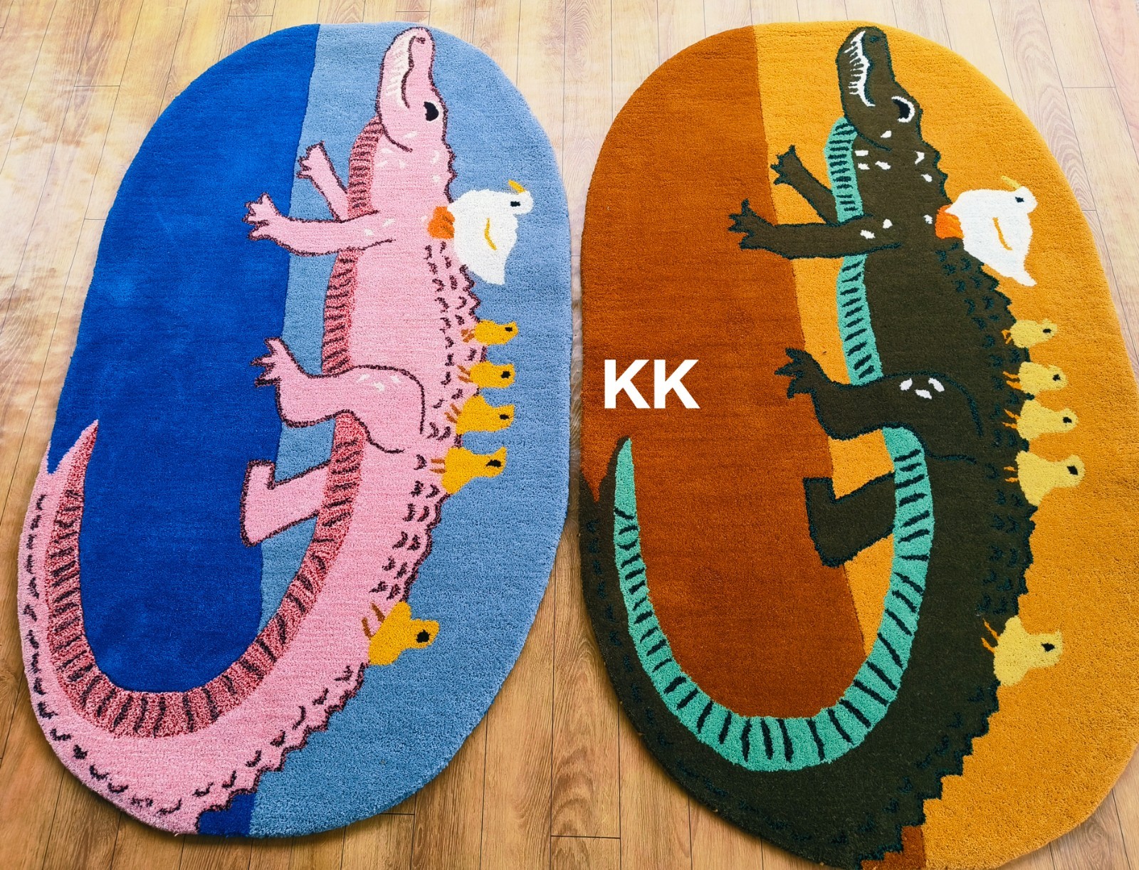 Crocodile Rugs Handmade 100% Woolen Hand Tufted For Home Decoration