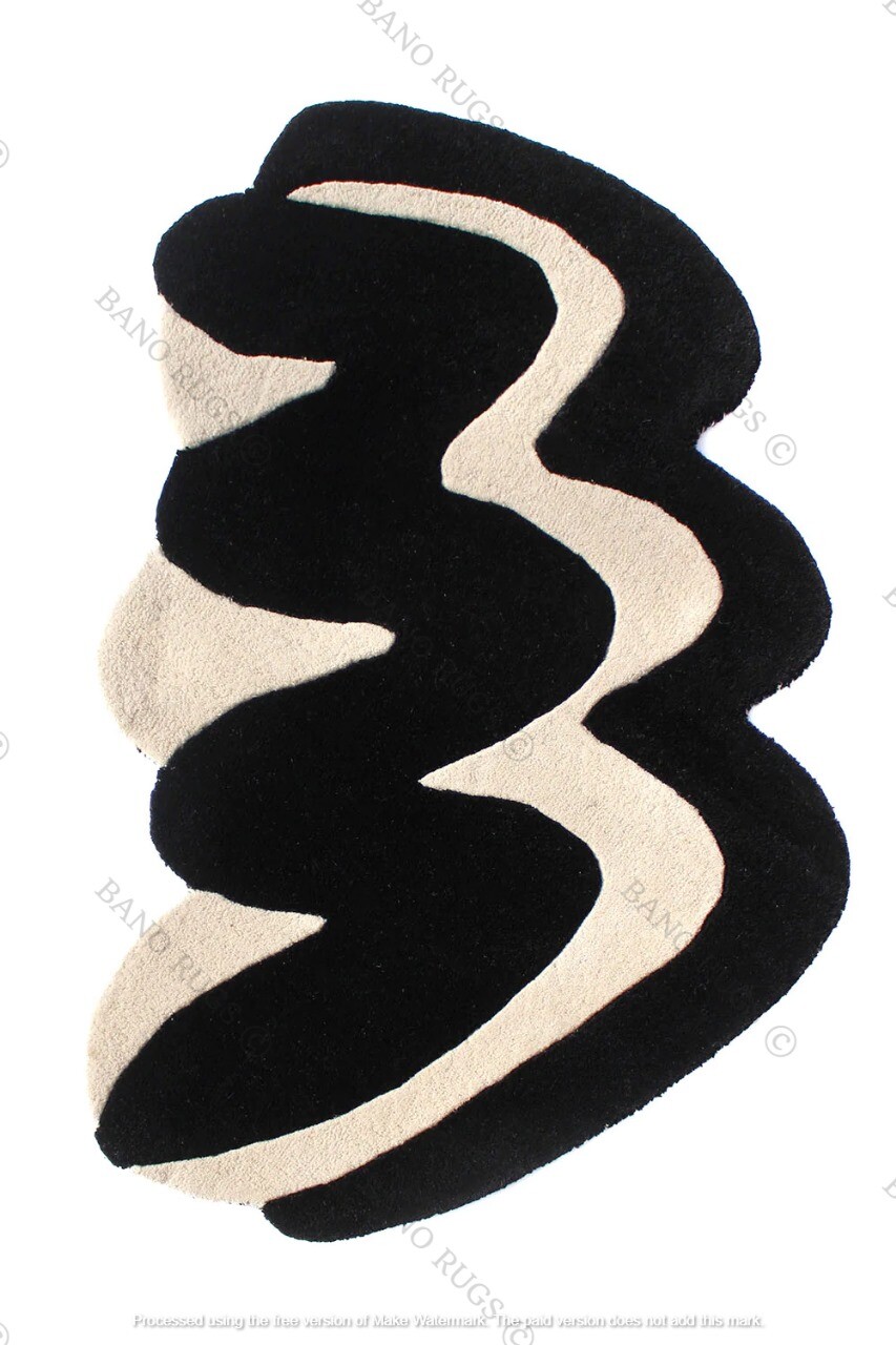 Irregular Hand – Tufted Plane Hand Made 100%Wool Modern Turkish Custom Area Rug