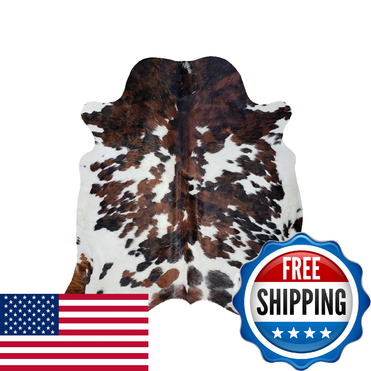 Sunshine Cowhides 100 Genuine Tricolor Spotted Cowhide Rug – Animal Skin