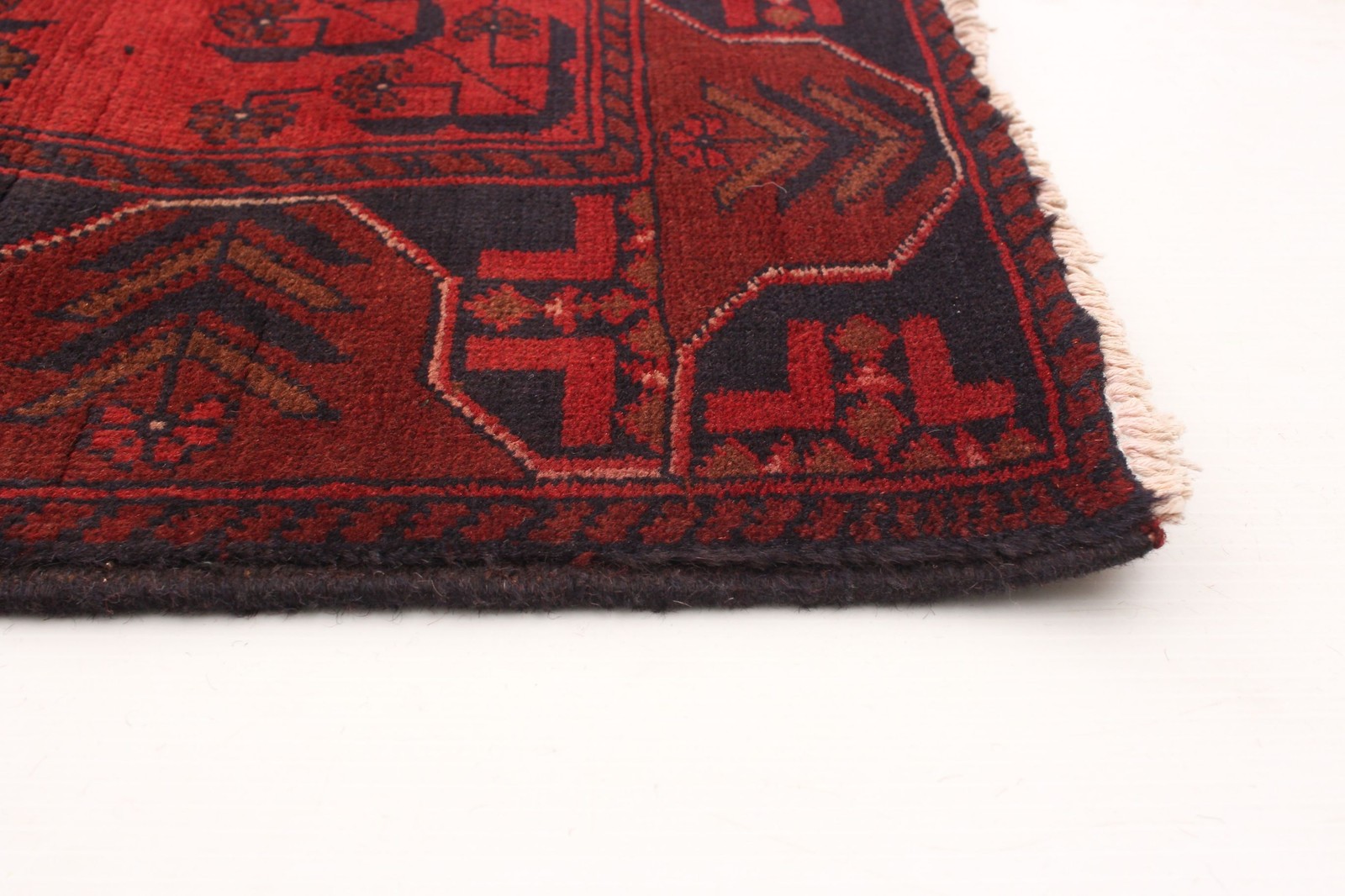 Traditional Hand-Knotted Geometric Area Rug 4’1″ x 6’4″ Oriental Wool Carpet