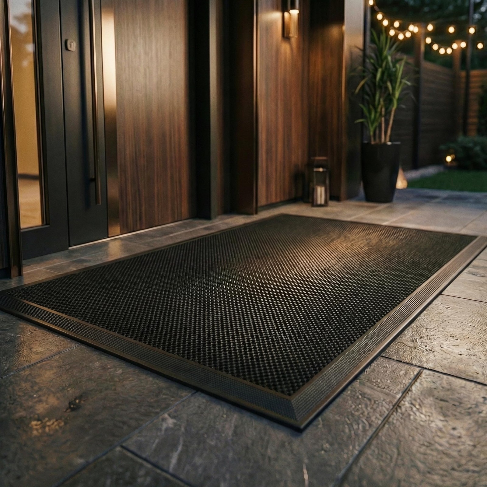 Best 24×36 Inch Heavy Duty Front Door Mat with Elastic Mesh Surface Cushioned
