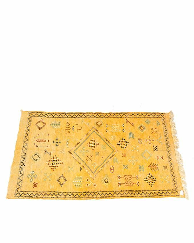 Vintage Kilim- Silk Circa 1970 33 x 56 inches