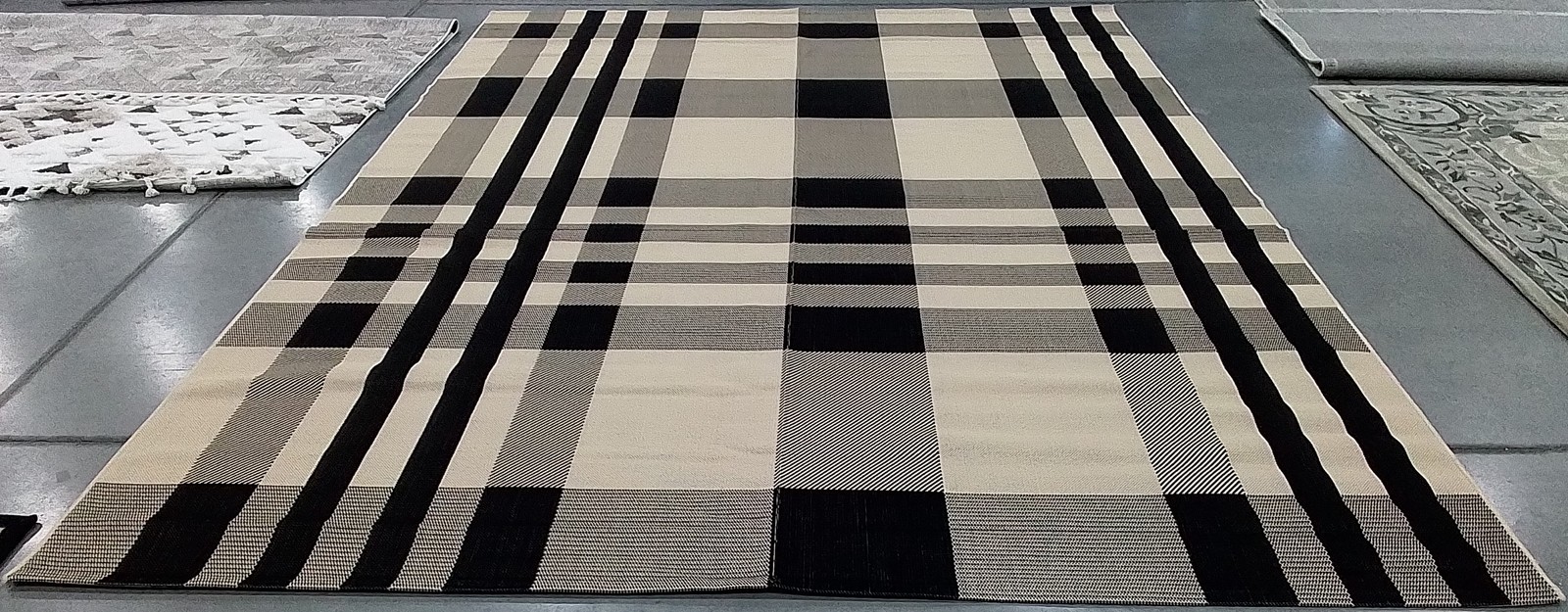 BLACK / BONE 10′-0″ x 14′-0″ Damaged Rug, Reduced Price 1172801750 CY6201-216-10