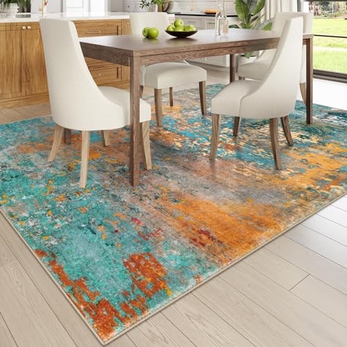 Modern Abstract 10×14 Area Rug for Living Room, Bedroom, Dining Room –