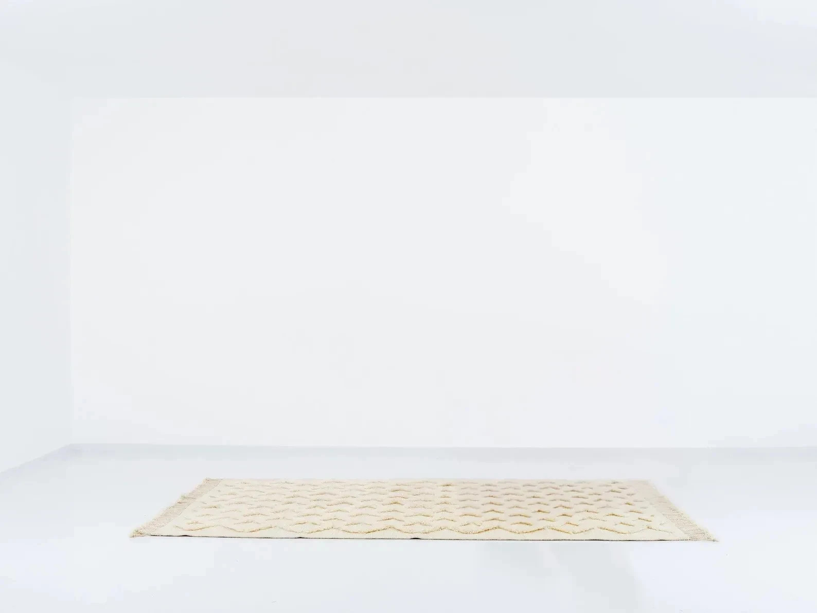 Hand Knotted Beni Ourain Rug Plush Wool Moroccan Berber Carpet for living rooms