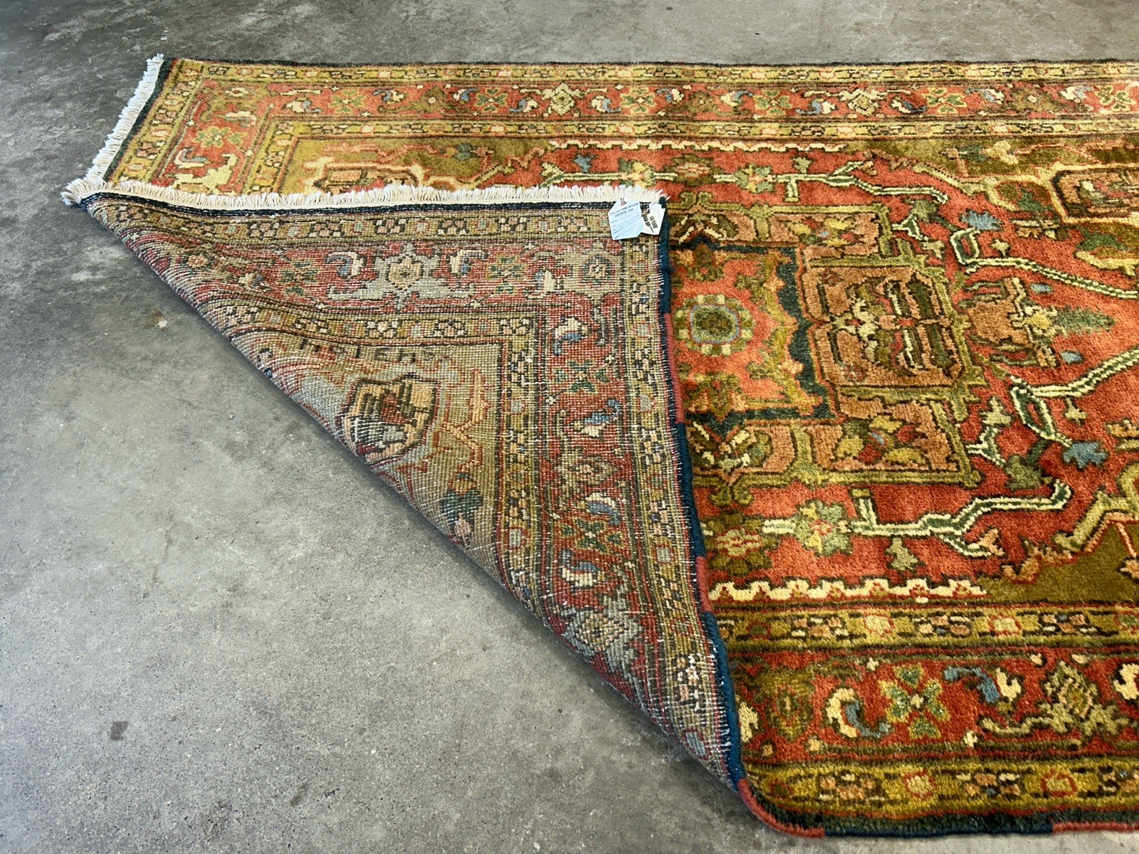 4’1”x6’1” Hand-Knotted Wool Geometric Indoserapi Area Rug – Tribal Carpet