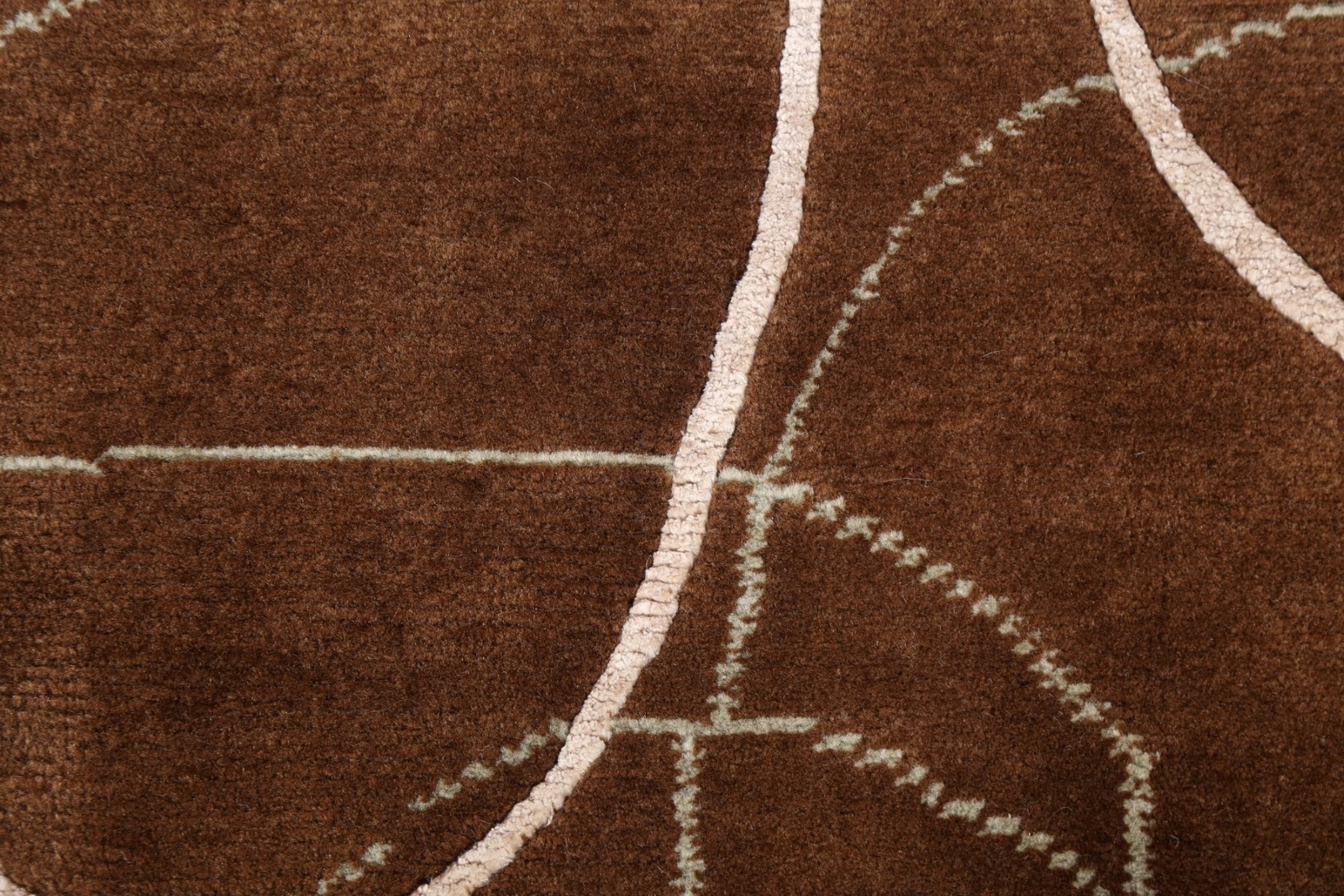 Exquisite Nepalese Wool Rug Bedroom 3×5 ft Brown Carpet