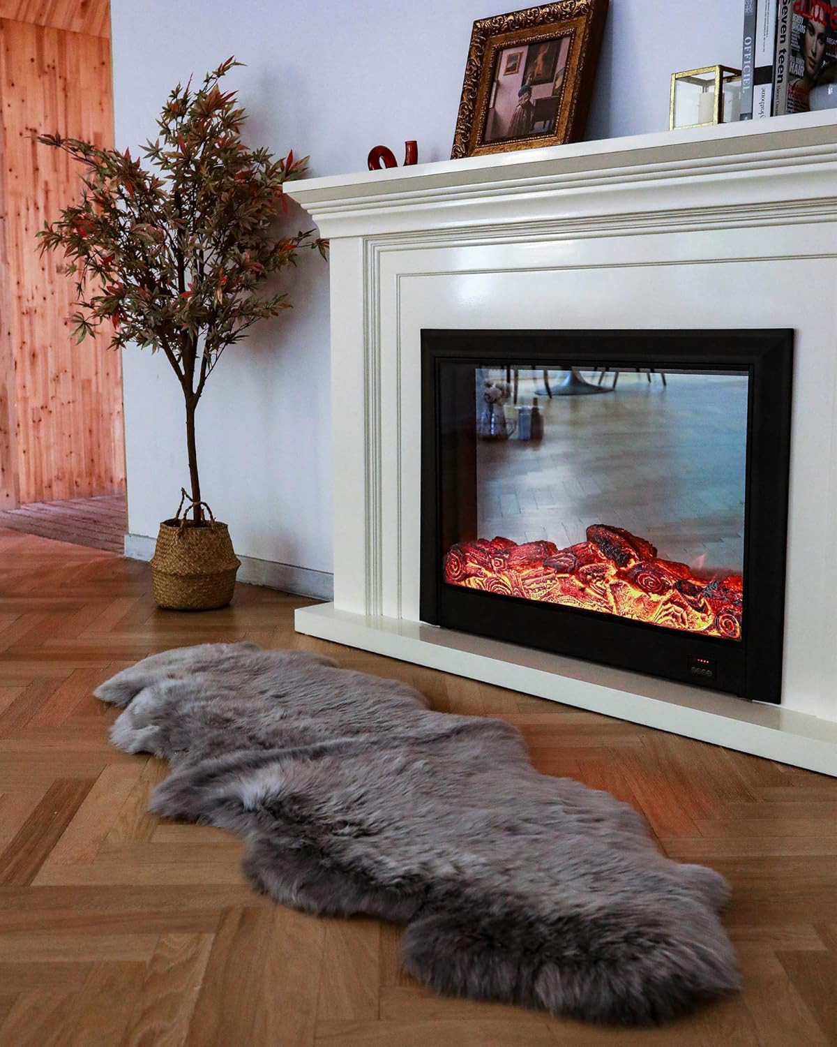 Waysoft New Zealand Sheepskin Area Rug – Genuine Fluffy Wool, Multiple Sizes, Be