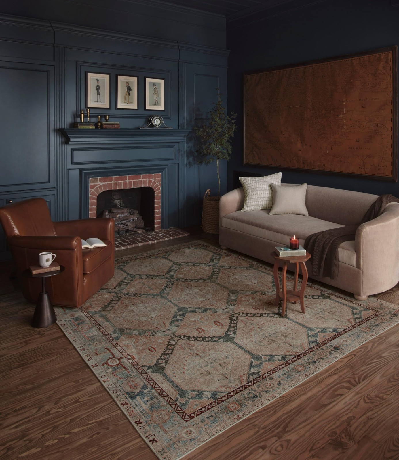 Loloi Lenna Collection LEA-05 Denim/Sand 3′-6″ x 5′-6″ Rug