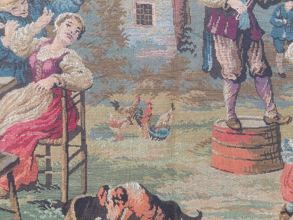 Vintage French Tapestry, Pictorial Stunning Tapestry Home Decor Tapestry,2×6 ft