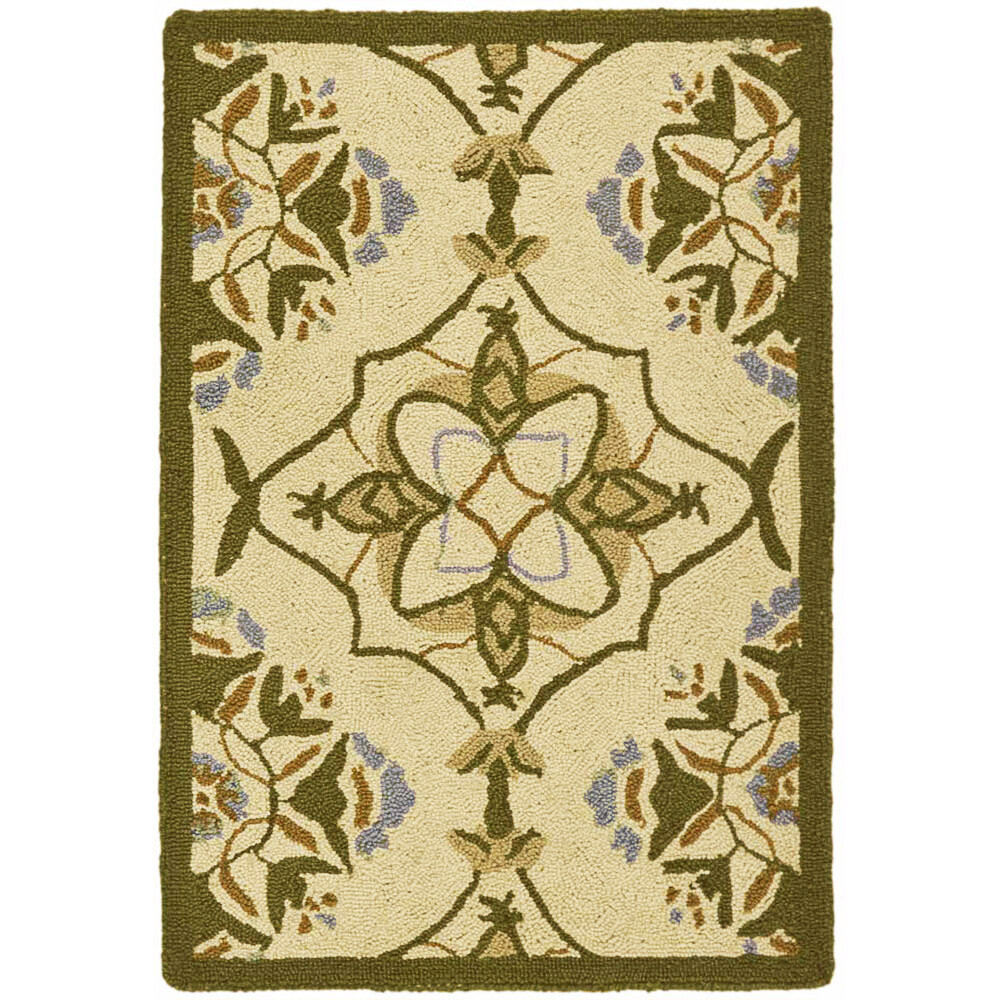 Safavieh Chelsea IVORY / GREEN 1′-8″ X 2′-6″ Area Rug – HK376A-2