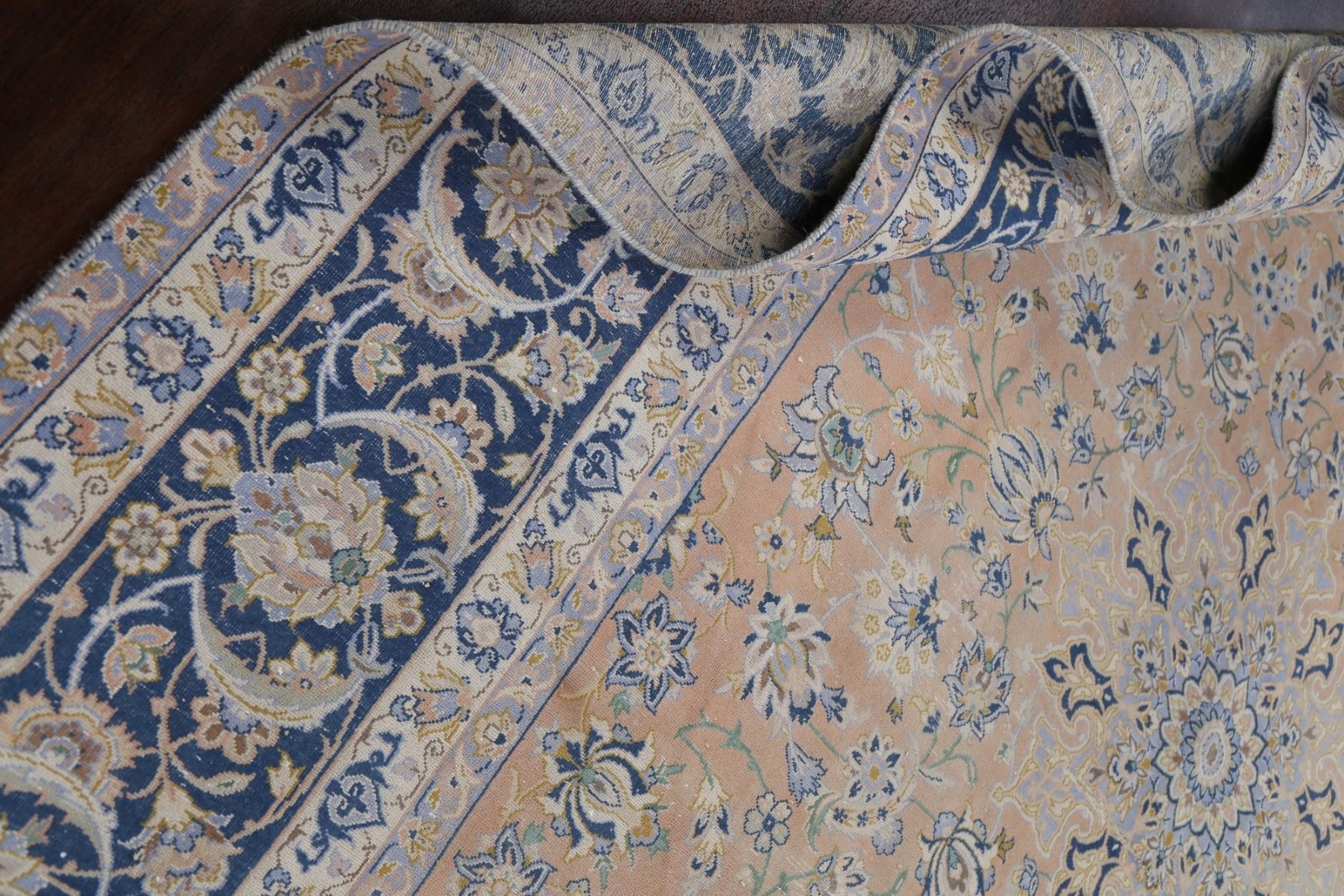 Muted Distressed Traditional Style Living Room Rug 10×13 ft Hand-knotted Wool