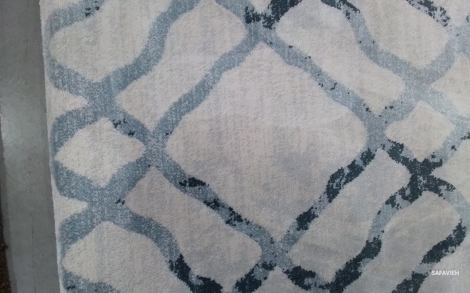 IVORY / TURQUOISE 5′-3″ x 7′-7″ Flaw in Rug, Reduced Price 1172796167 ISA957A-5