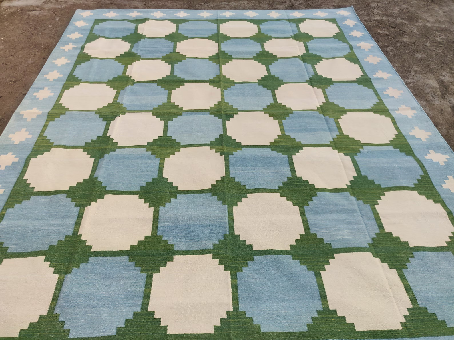 Handwoven Kilim Wool Rug Flatweave Carpet 9×12 8×10 ft Boho Living Room Bedroom