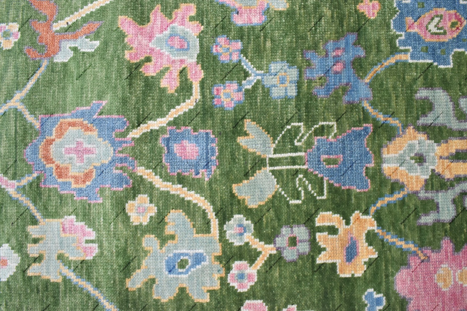 Olive Green Wool rugs modern design Oushak rug Handmade living beroom area rug