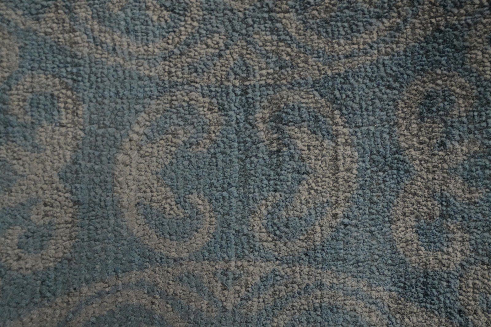 Luxurious Gray/ Blue Handmade Rug 4×6 with Vintage-Inspired Patterns Carpet