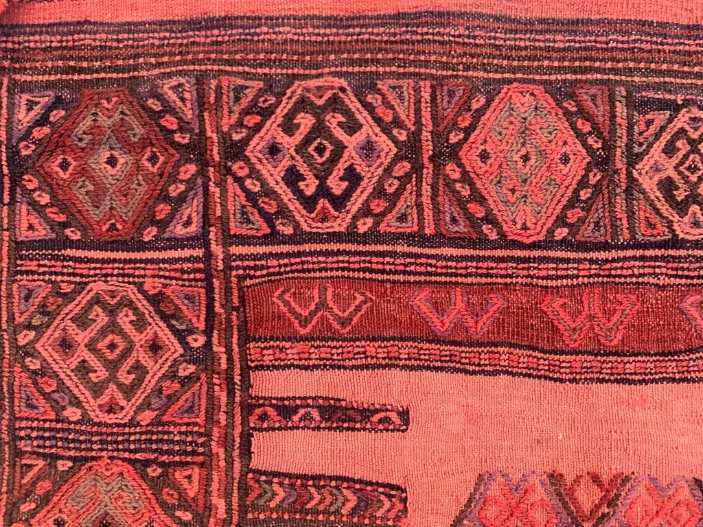 3×6 ft Antique Afghan Handmade Sumak Colorful Rug Authentic Bedroom Kilim Rug
