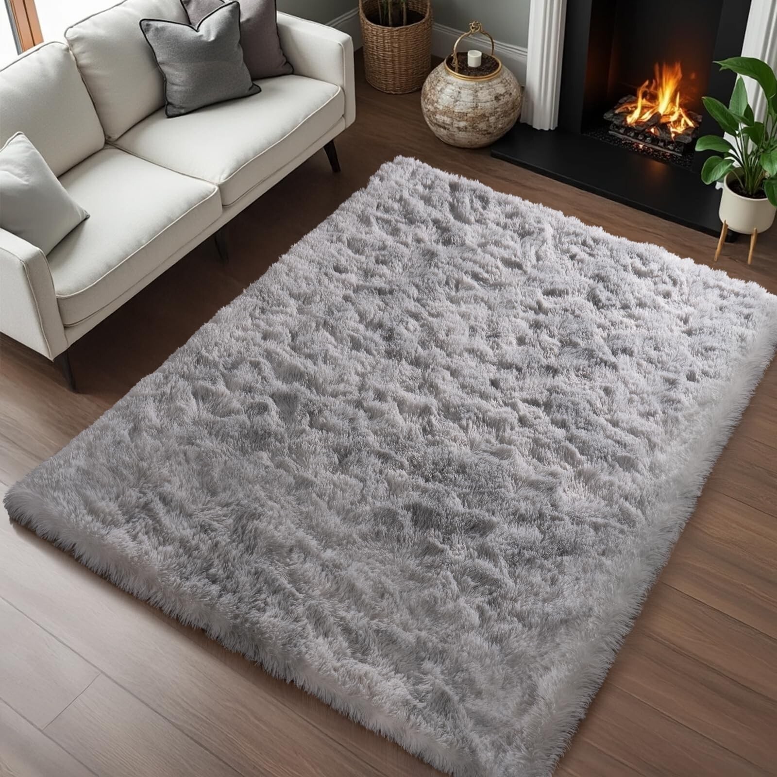Zentavio Soft Area Rugs for Living Room Bedroom 6×9 Feet Fluffy Fuzzy Furry S…