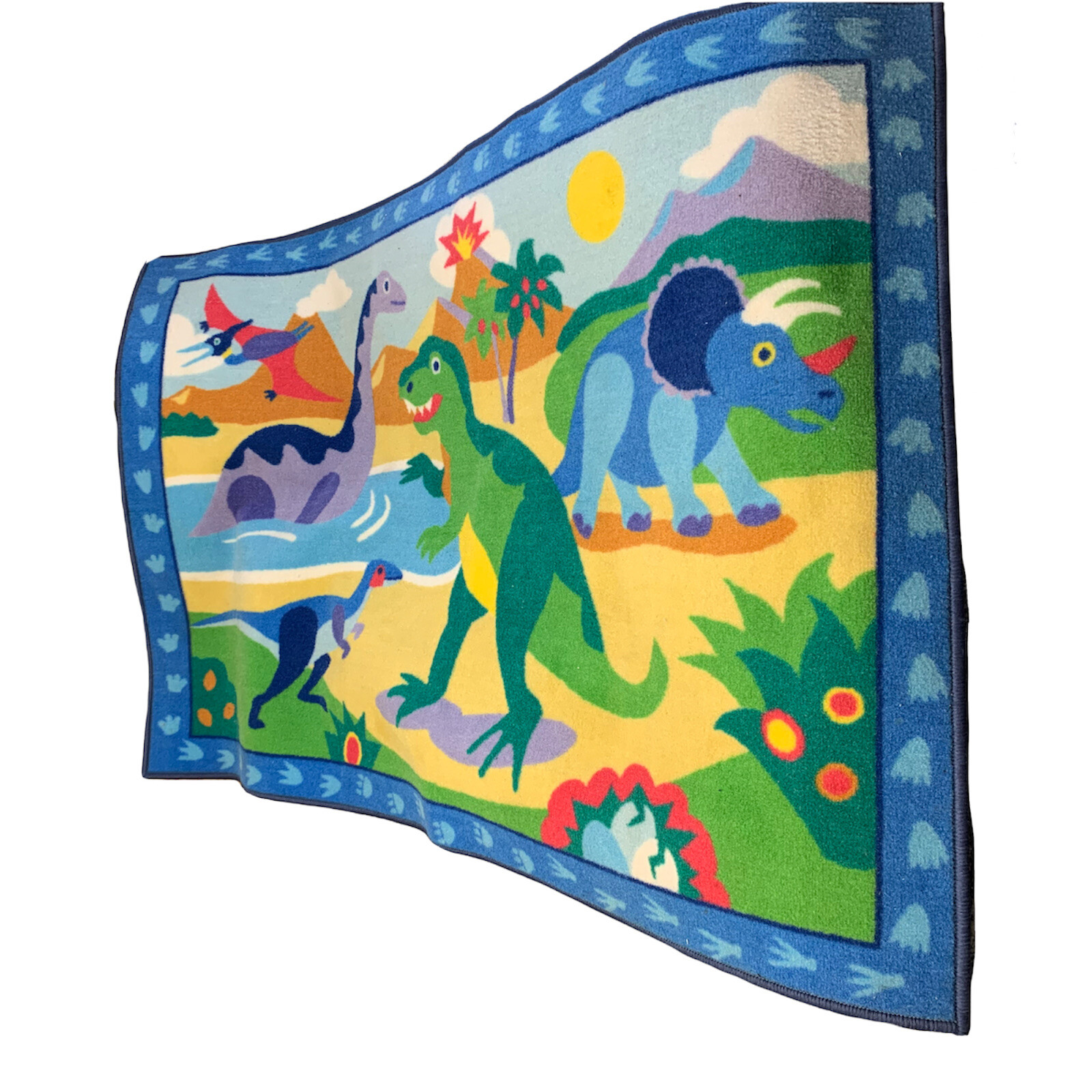 Olive Kids Dinosaurland Fun Rug Beautiful Condition 39”x 58” 100% Nylon
